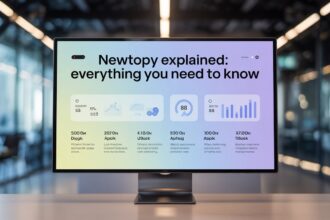 Illustration of Newtopy digital platform explained with key features and benefits